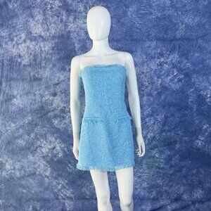 Revolve More To Come Houda Tweed Strapless Dress sz S